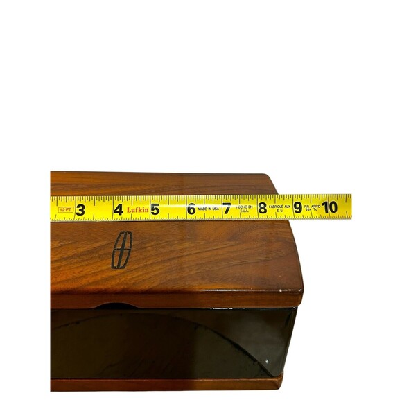 Lincoln Continental Limited Edition Black Walnut Jewelry Valet Box Hidden Drawer - Picture 13 of 14